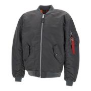 Antracietgrijze Bomberjack met Oranje Voering Alpha Industries , Gray ...