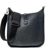 Pre-owned Leather shoulder-bags Hermès Vintage , Black , Dames