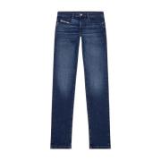 Donkerblauwe Slim Fit Jeans Diesel , Blue , Heren