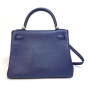 Pre-owned Leather handbags Hermès Vintage , Blue , Dames