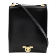 Pre-owned Leather crossbody-bags Hermès Vintage , Black , Dames