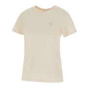 Baby Fox T-shirt Ivoor Crew Neck Maison Kitsuné , Beige , Dames