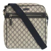 Pre-owned Linen shoulder-bags Gucci Vintage , Beige , Dames