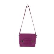 Pre-owned Leather shoulder-bags Delvaux Pre-owned , Purple , Dames