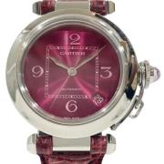 Pre-owned Stainless Steel watches Cartier Vintage , Purple , Dames