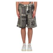 Bandanna Linnen Shorts in 199 White Sand , Multicolor , Heren