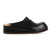 Stijlvolle leren muilezels in Nomix Premiata , Black , Heren