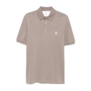 Geribbelde manchetten polokraag t-shirts en polo's Brunello Cucinelli ...