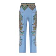 Zijden broek Etro , Blue , Dames