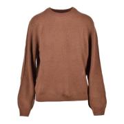 Wol Kasjmier Gebreide Trui Tommy Hilfiger , Brown , Dames