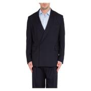 1-knoops wollen blazer in 6999 Costumein , Blue , Heren