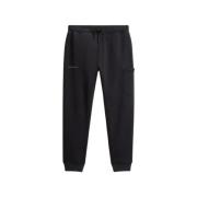 Zwarte Tech Fleece Broek Moderne Stijl Woolrich , Black , Heren