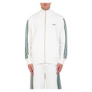 Witte Gestreepte Rits Track Jacket Autry , White , Heren