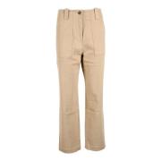 Katoen Elastaan Weekend Broek Max Mara Weekend , Beige , Dames