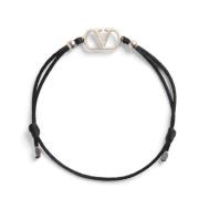 Zwart VLogo Signature Katoenen Armband Valentino Garavani , Black , He...