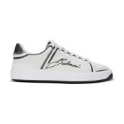 B-Court bedrukte kalfsleren sneakers Balmain , White , Heren