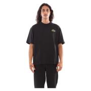 Losse Croc Tee in 031 Lacoste , Black , Heren