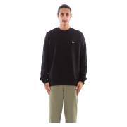 Fleece Croc Sweatshirt in Klassieke Stijl Lacoste , Black , Heren