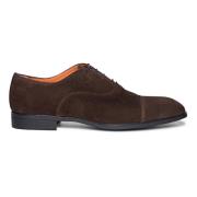 Heren suède Oxford schoen Santoni , Brown , Heren