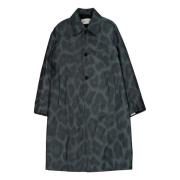 Grijze Loose Fit Mac Coat Dries Van Noten , Green , Heren