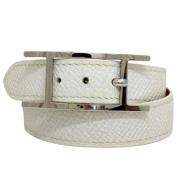 Pre-owned Leather bracelets Hermès Vintage , White , Dames