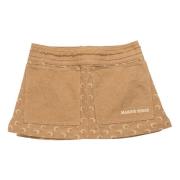 Maan Jacquard Mini Rok in Beige Marine Serre , Beige , Dames