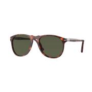 Retro Zonnebril Zwarte Frame Persol , Brown , Unisex