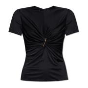 Draped top Versace , Black , Dames