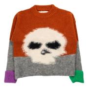 Skull Intarsia Mohair Sweater ERL , Multicolor , Heren