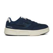 Blauwe stoffen en leren sneakers Fessura , Blue , Heren