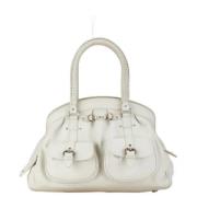 Pre-owned Leather dior-bags Dior Vintage , White , Dames