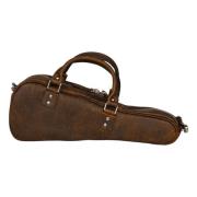 Bruine Violien Leren Tas met Katoenen Voering Vaquera , Brown , Dames