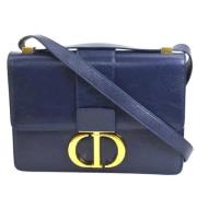 Pre-owned Leather dior-bags Dior Vintage , Blue , Dames