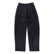 Relaxed Fit Dubbelgeplooide broek Studio Nicholson , Blue , Dames