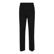 Linnen Zwarte Broek Made in Italy True Royal , Black , Dames