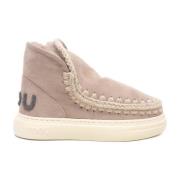 Glitter logo camel sneakers Mou , Beige , Dames