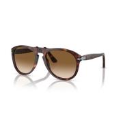 Retro Ronde Zonnebril Persol , Brown , Unisex