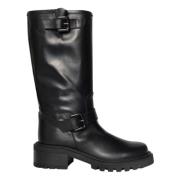 Zwarte Biker 3/4 Laars Via Roma 15 , Black , Dames