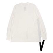 Oversized Katoenen Jersey Longsleeve Top Rick Owens , White , Heren