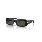 Klassieke zonnebril met zwarte montuur Persol , Black , Unisex