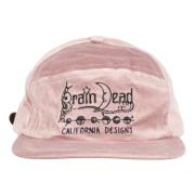 Roze fluwelen gebogen voorkant hoed Brain Dead , Pink , Unisex