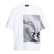 T-shirt met print Dsquared2 , White , Heren