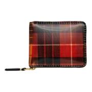 Lenticular Tartan Portemonnee Comme des Garçons , Red , Unisex