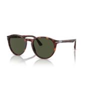 Klassieke zonnebril met zwart montuur Persol , Brown , Unisex