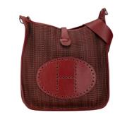 Pre-owned Canvas shoulder-bags Hermès Vintage , Red , Dames