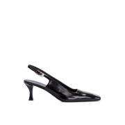 Zwarte leren Slingback Trap Pumps Proenza Schouler , Black , Dames