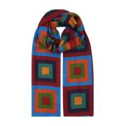 Pashmina in viscose met ruitpatroon Gallo , Red , Unisex