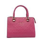 Chique Fuchsia Handtas met Gouden Details Liu Jo , Pink , Dames