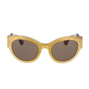 Cat-Eye Zonnebril met Medusa Logo Versace , Yellow , Unisex