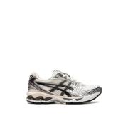 Mesh Panel Sneakers in Cream Black Asics , White , Heren